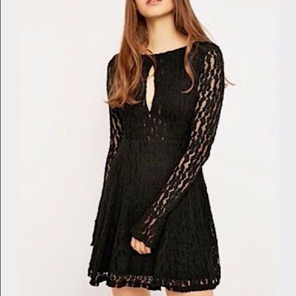 Free People Lace dress with keyhole detail